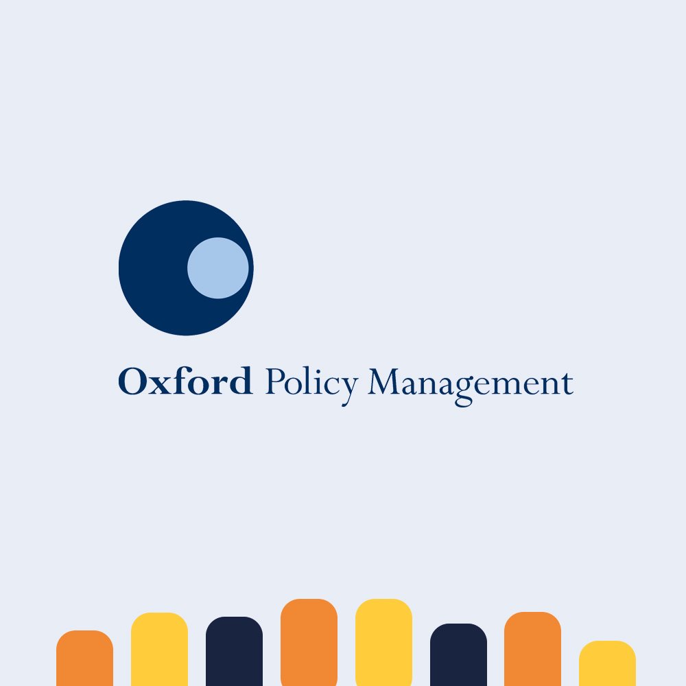 Oxford Policy Management logo with data graphics below